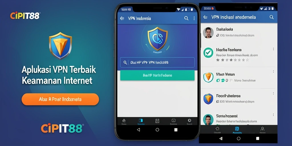 Antarmuka sederhana dan fungsional dari aplikasi CIPIT88 untuk VPN.