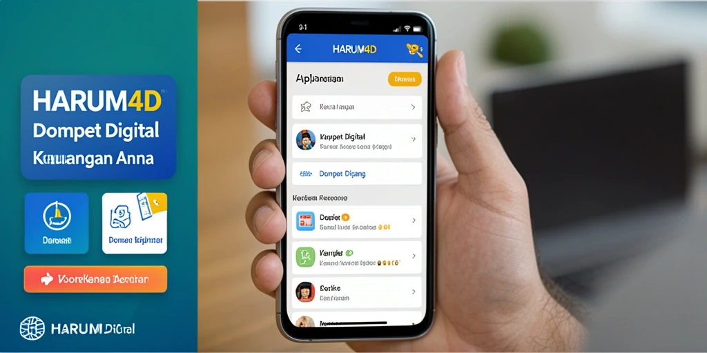 Antarmuka pengguna HARUM4D yang intuitif dan menarik untuk Dompet Digital.