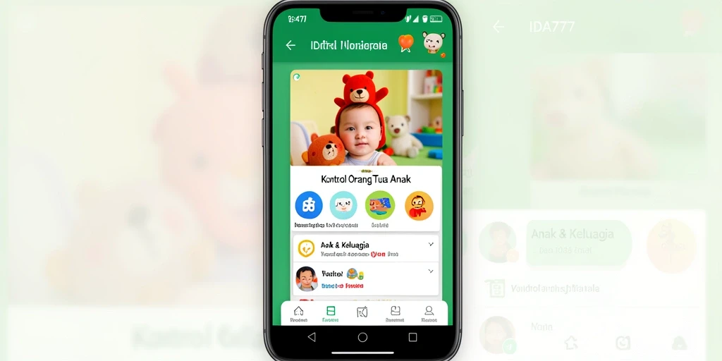 Antarmuka IDA777 yang menarik dan fungsional untuk kontrol orang tua.