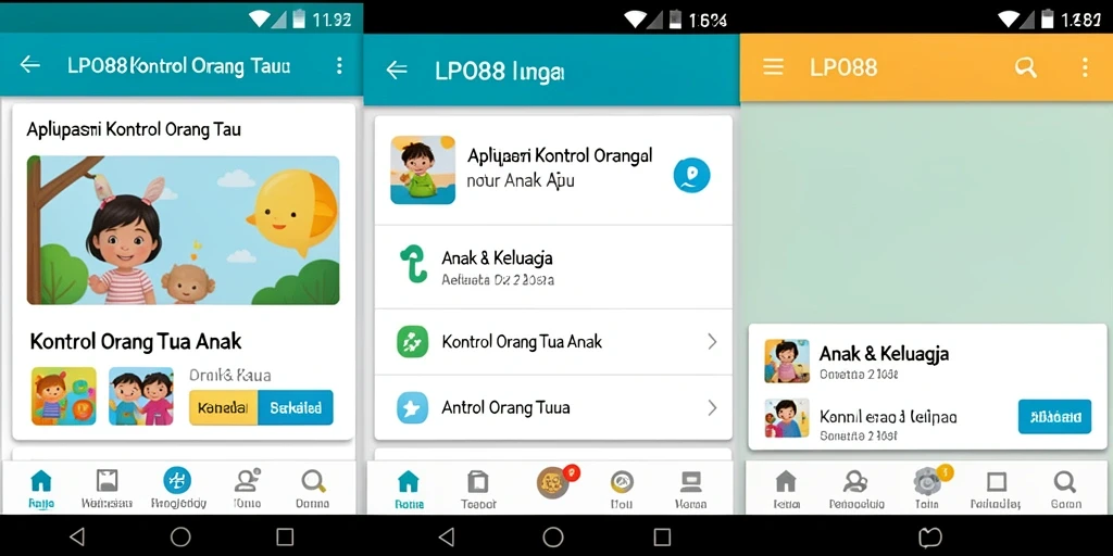 Antarmuka LPO88 yang simpel dan informatif untuk kontrol orang tua.