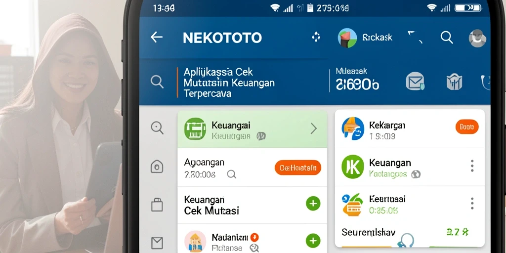 Tampilan antarmuka aplikasi NEKOTOTO dengan fitur Cek Mutasi yang mudah digunakan.