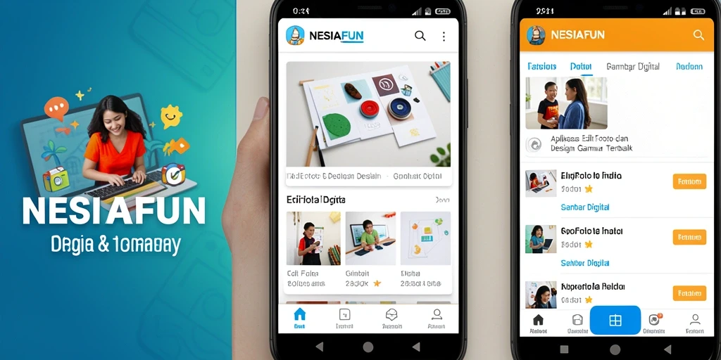 Antarmuka pengguna <strong>NESIAFUN</strong> yang user-friendly dan fitur pengeditan inovatif.