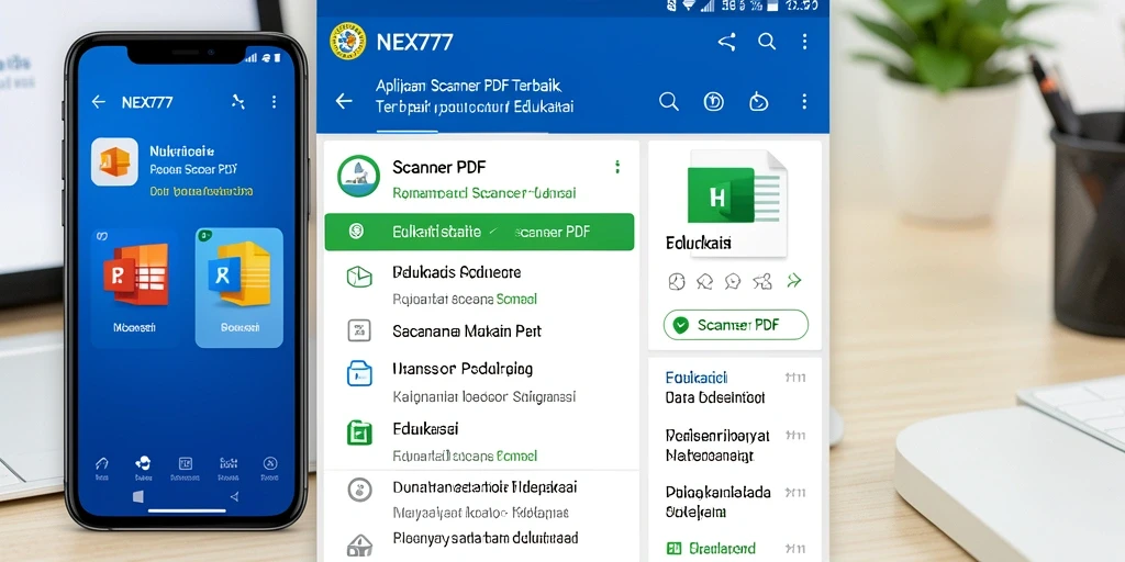 Tampilan antarmuka utama NEX777 saat melakukan pemindaian dokumen PDF.