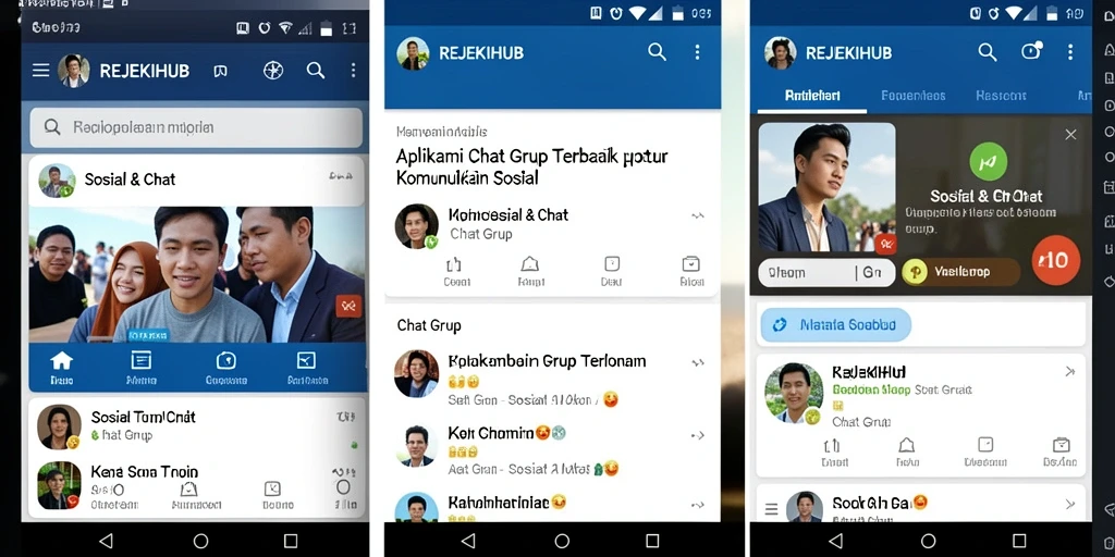 Tampilan antarmuka pengguna aplikasi REJEKIHUB yang modern dan menarik.