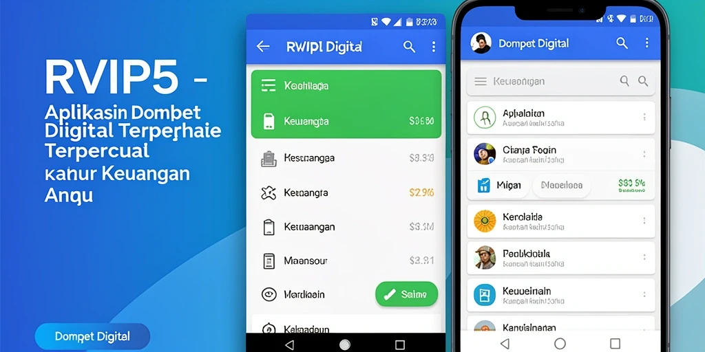 Antarmuka RVIP5 yang sederhana dan fungsional untuk Dompet Digital.
