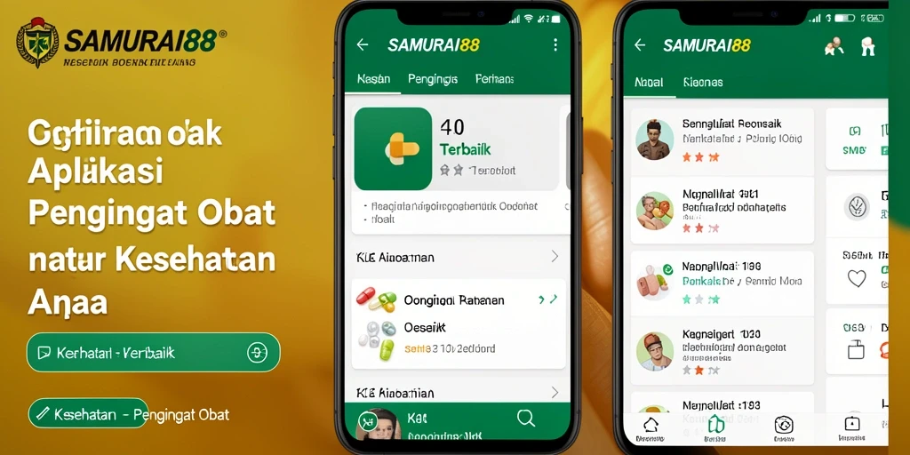 Tampilan antarmuka aplikasi Pengingat Obat yang menarik dan informatif.