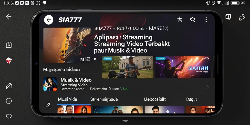 Antarmuka aplikasi SIA777 yang sederhana dan fungsional untuk Streaming Video.