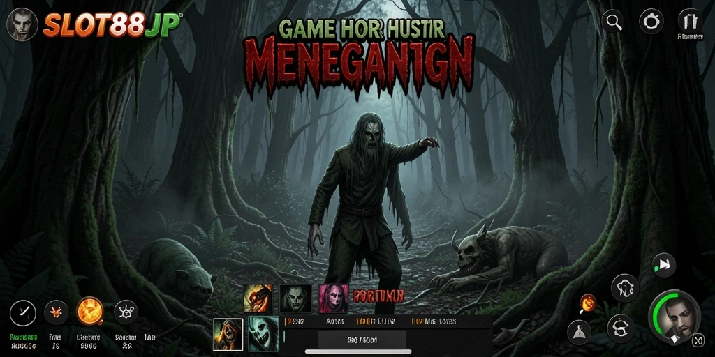 Antarmuka menakutkan saat menjelajahi hutan dalam SLOT88JP.