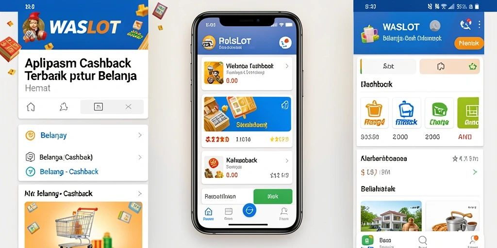 Antarmuka aplikasi WASLOT menampilkan penawaran cashback yang menarik dan mudah diakses.
