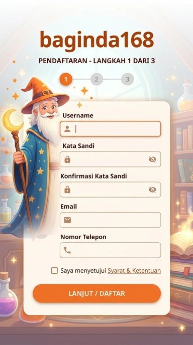 Cara Daftar Akun Baru di baginda168 untuk Pengguna Android